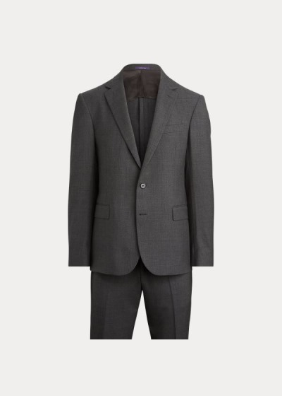 Trajes Ralph Lauren Hombre Grises Oscuro - RLX Gregory Wool Twill - YXZAI1234